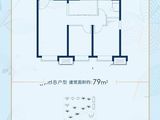 金辉优步湖畔_2室2厅1卫 建面79平米