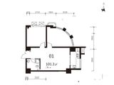 益圣大厦_2室1厅1卫 建面101平米