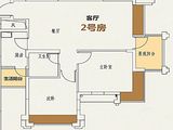 恒大中央公园_2室2厅1卫 建面80平米