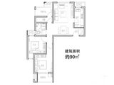 佳田未来新城_2室2厅1卫 建面90平米