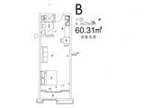 恒大中央广场_B户型图60平 建面60平米