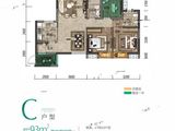 时代中央公园_2室2厅2卫 建面93平米