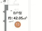 润和国际广场_1室1厅1卫 建面42平米