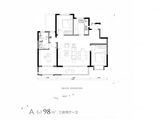 雅戈尔新湖景花苑_3室2厅1卫 建面98平米