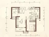 恒大城市之光_2室2厅1卫 建面95平米