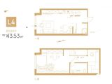 坤腾理想城_2室2厅2卫 建面43平米