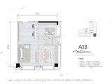 誉峰遇见_A13户型 建面60平米