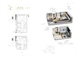 当代云谷未来π_1室1厅2卫 建面35平米