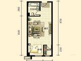 龙TOWN_1室1厅1卫 建面57平米