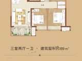 锦艺云锦天章_3室2厅1卫 建面89平米