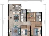 富力兰州CBD_3室2厅2卫 建面128平米