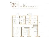 青岛印象滟_3室2厅1卫 建面95平米