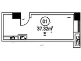 天环中心_1室1厅1卫 建面37平米
