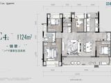 龙湖春屿江岸_4室2厅2卫 建面124平米