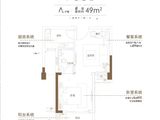 新华城国际公寓_1室2厅1卫 建面49平米