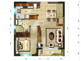 碧桂园柏坦尼雅_4室2厅2卫 建面64平米