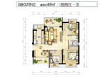 海伦堡青云台_3室2厅1卫 建面89平米